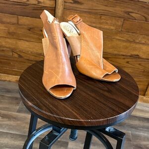 Vince Camuto Brown Open-Toe Mules